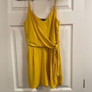 Small yellow bow tie romper